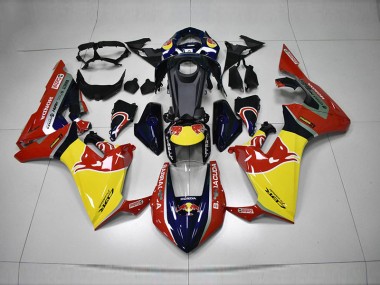 Azul Amarelo Vermelho Red Bull Carenagem Moto Honda CBR 1000RR 17-23