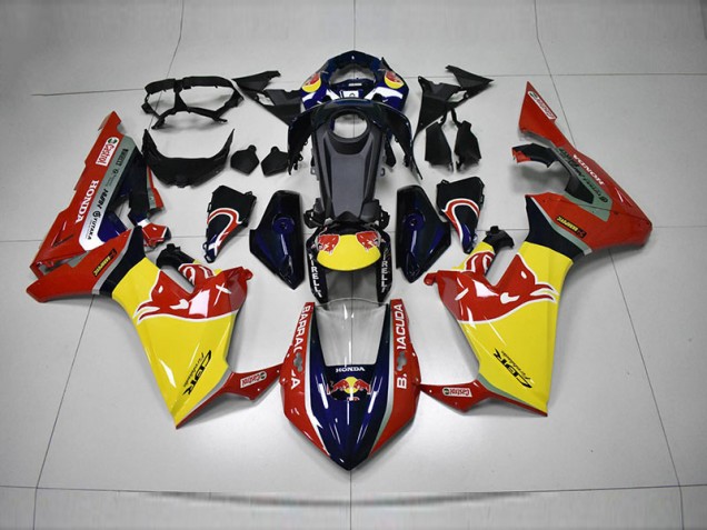 Azul Amarelo Vermelho Red Bull Carenagem Moto Honda CBR 1000RR 17-23