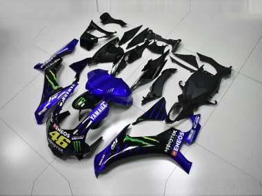 Azul Azul Branco ENEOS 46 Monster Abs Kit Completos Carenagem Moto Yamaha R1 15-19