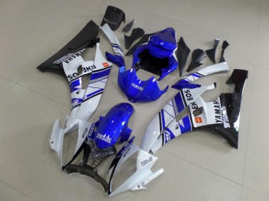 Azul Azul Branco ENEOS Carenagem Moto Yamaha R6 06-07