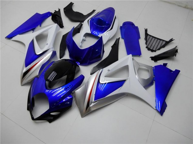 Azul Branco Abs Kits Carenagem Moto Suzuki GSXR 1000 K7 07-08 Azul Branco Abs Kits Carenagem Moto Suzuki GSXR 1000 K7 07-08