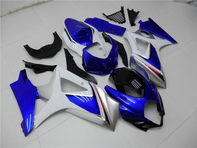 Azul Branco Abs Kits Carenagem Moto Suzuki GSXR 1000 K7 07-08 Azul Branco Abs Kits Carenagem Moto Suzuki GSXR 1000 K7 07-08