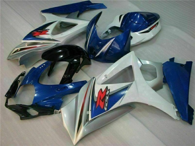 Azul Branco Abs Kits Completos Carenagem Moto Suzuki GSXR 1000 K7 07-08 Azul Branco Abs Kits Completos Carenagem Moto Suzuki GSXR 1000 K7 07-08