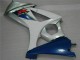 Azul Branco Abs Kits Completos Carenagem Moto Suzuki GSXR 1000 K7 07-08 Azul Branco Abs Kits Completos Carenagem Moto Suzuki GSXR 1000 K7 07-08