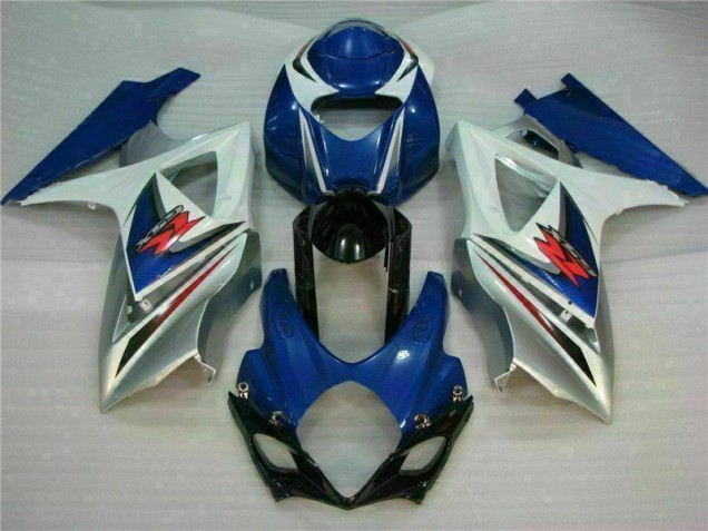 Azul Branco Abs Kits Completos Carenagem Moto Suzuki GSXR 1000 K7 07-08 Azul Branco Abs Kits Completos Carenagem Moto Suzuki GSXR 1000 K7 07-08