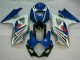 Azul Branco Abs Kits Completos Carenagem Moto Suzuki GSXR 1000 K7 07-08 Azul Branco Abs Kits Completos Carenagem Moto Suzuki GSXR 1000 K7 07-08