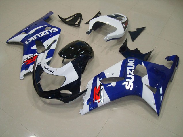 Azul Branco Abs Kits Completos Carenagem Moto Suzuki GSXR 750 K1 K2 K3 01-03