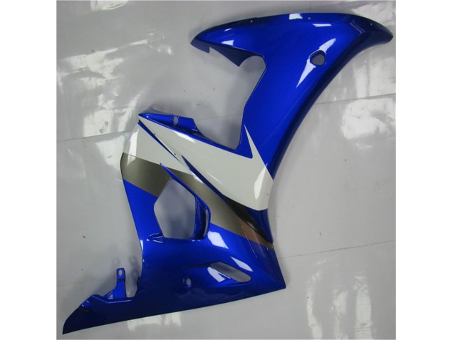 Azul Branco Abs Moto Plástico Yamaha R6 03-05 Azul Branco Abs Moto Plástico Yamaha R6 03-05