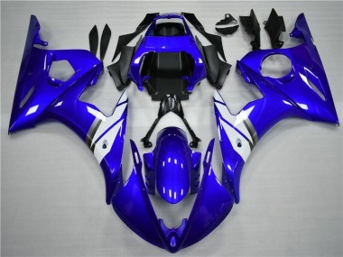 Azul Branco Abs Moto Plásticos Yamaha R6 03-05