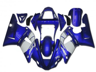 Azul Branco Abs Motocicleta Plásticos Yamaha R1 02-03