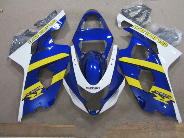 Azul Branco Amarelo Carenagem Moto Suzuki GSXR 600 K4 04-05