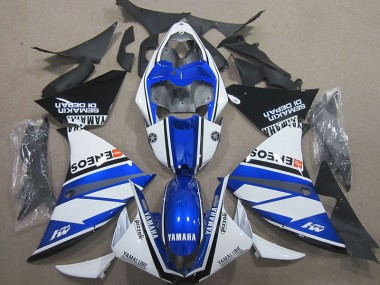 Azul Branco Azul Branco ENEOS Carenagem Moto Yamaha R1 00-01
