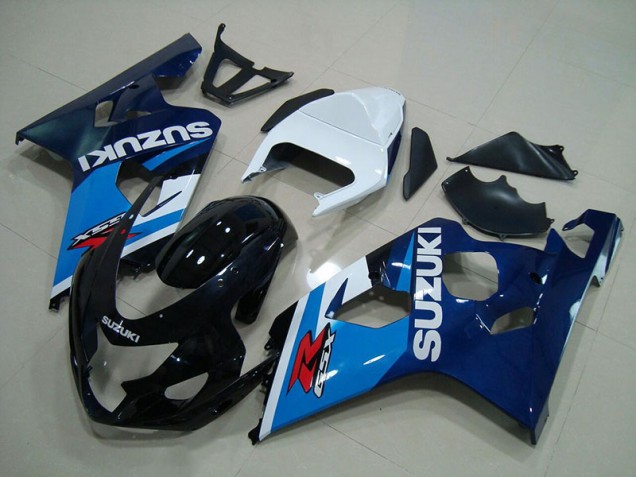 Azul Branco Carenagem Moto Suzuki GSXR 750 K4 04-05 Azul Branco Carenagem Moto Suzuki GSXR 750 K4 04-05