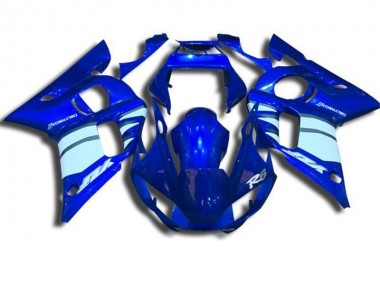 Azul & Branco Carenagem Moto Yamaha R6 98-02