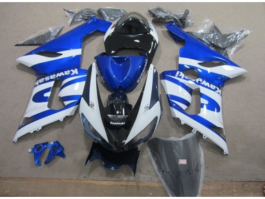 Azul Branco Carroçaria Moto Kawasaki ZX6R 05-06