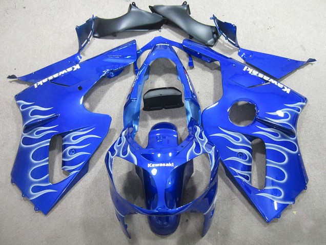Azul Branco Chama Carenagem Moto Kawasaki ZX12R 00-01 Azul Branco Chama Carenagem Moto Kawasaki ZX12R 00-01