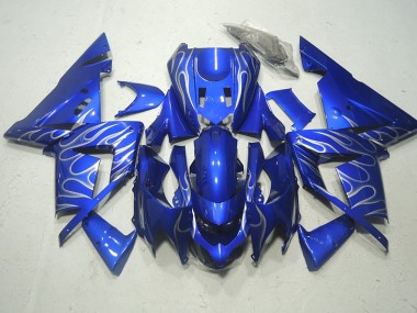 Azul Branco Chama Kits Carenagem Moto Kawasaki ZX10R 03-05
