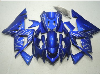 Azul Branco Chama Kits Carenagem Moto Kawasaki ZX10R 03-05