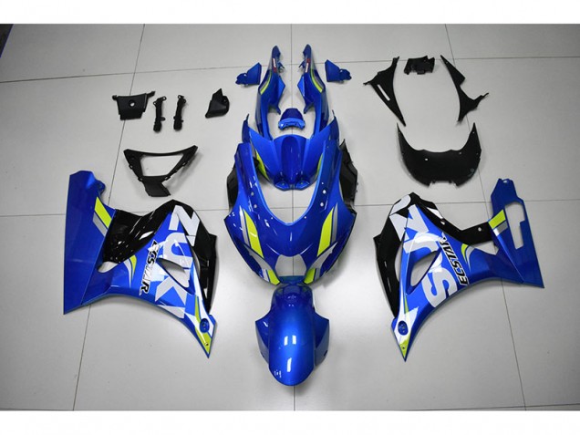 Azul Branco Decalque Carenagem Moto Suzuki GSXR 1000 17-23 Azul Branco Decalque Carenagem Moto Suzuki GSXR 1000 17-23