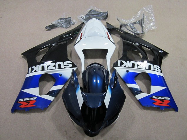Azul Branco Decalque Kit Carenagem Moto Suzuki GSXR 1000 K3 03-04 Azul Branco Decalque Kit Carenagem Moto Suzuki GSXR 1000 K3 03-04