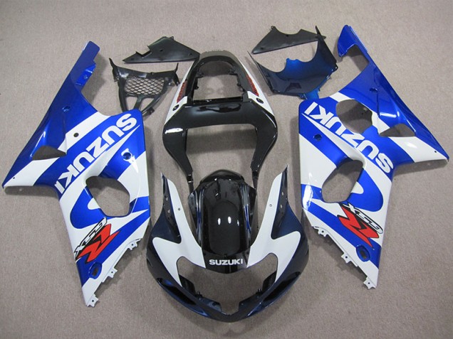 Azul Branco Decalque Kit Completo Carenagem Moto Suzuki GSXR 1000 K1 00-02 Azul Branco Decalque Kit Completo Carenagem Moto Suzuki GSXR 1000 K1 00-02