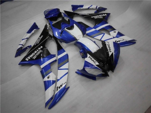 Azul Branco FAAC Carenagem Moto Yamaha R6 08-16 Azul Branco FAAC Carenagem Moto Yamaha R6 08-16