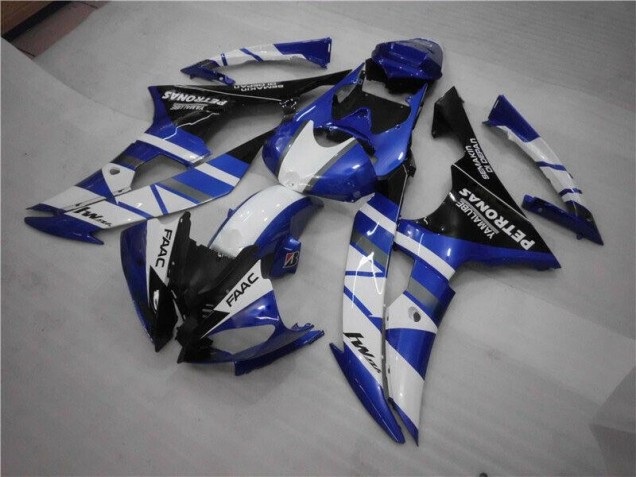 Azul Branco FAAC Carenagem Moto Yamaha R6 08-16 Azul Branco FAAC Carenagem Moto Yamaha R6 08-16