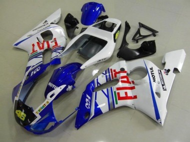 Azul Branco Fiat Carenagem Moto Yamaha R6 98-02