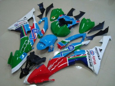 Azul Branco Fiat Verde Vermelho Wudy Motul Dunlop Carenagem Moto Yamaha R6 08-16