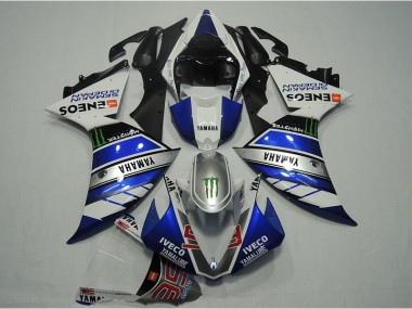 Azul Branco IVECO Carenagem Moto Yamaha R1 12-14