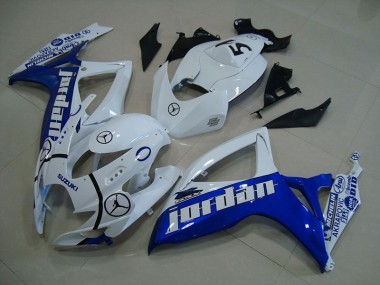 Azul Branco Jordan Carenagem Moto Suzuki GSXR 750 K6 06-07