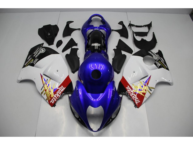 Azul Branco Kit Carenagem Moto Suzuki GSXR 1300 Hayabusa 96-07 Azul Branco Kit Carenagem Moto Suzuki GSXR 1300 Hayabusa 96-07