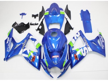 Azul Branco Kit Carenagem Moto Suzuki GSXR 600 / 750 K6 06-07