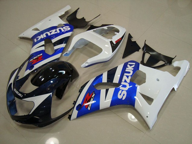 Azul Branco Kit Carenagem Moto Suzuki GSXR 750 K1 K2 K3 01-03 Azul Branco Kit Carenagem Moto Suzuki GSXR 750 K1 K2 K3 01-03
