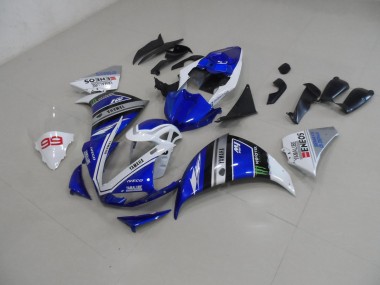 Azul Branco Kit Carenagem Moto Yamaha R1 09-11