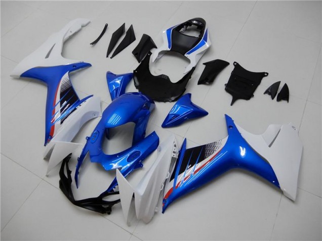 Azul Branco Kit Completo Carenagem Moto Suzuki GSXR 600 / 750 K11 11-21 Azul Branco Kit Completo Carenagem Moto Suzuki GSXR 600 / 750 K11 11-21