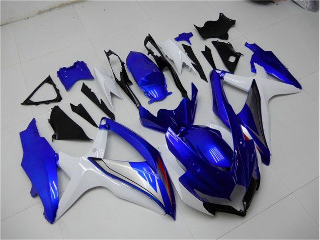 Azul Branco Kit Completo Carenagem Moto Suzuki GSXR 600 / 750 K8 08-10 Azul Branco Kit Completo Carenagem Moto Suzuki GSXR 600 / 750 K8 08-10