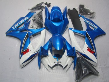 Azul Branco Kits Carenagem Moto Suzuki GSXR 600 K6 06-07