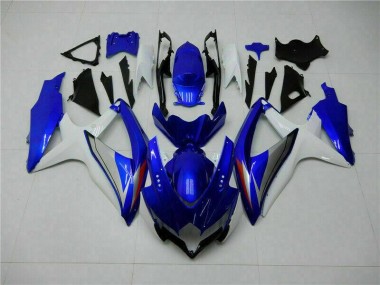 Azul Branco Kits Completo Carenagem Moto Suzuki GSXR 600 / 750 K8 08-10