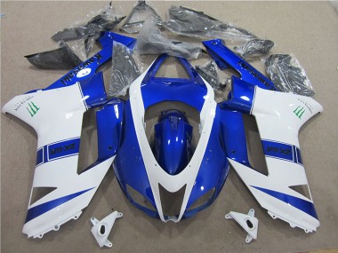 Azul Branco Monster Carenagem Moto Kawasaki ZX6R 07-08