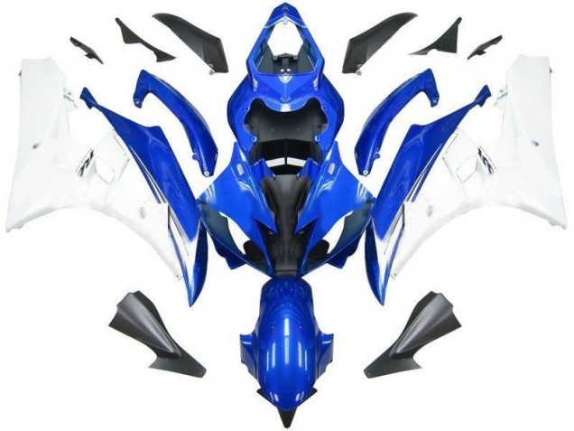 Azul Branco Moto Plástico Yamaha R6 06-07 Azul Branco Moto Plástico Yamaha R6 06-07