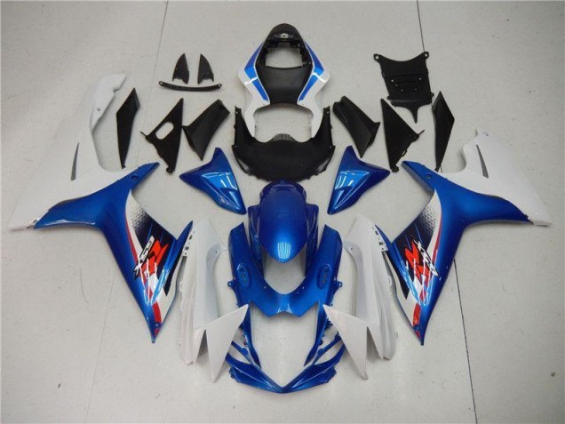 Azul Branco Moto Plásticos Suzuki GSXR 600 / 750 K11 11-21 Azul Branco Moto Plásticos Suzuki GSXR 600 / 750 K11 11-21