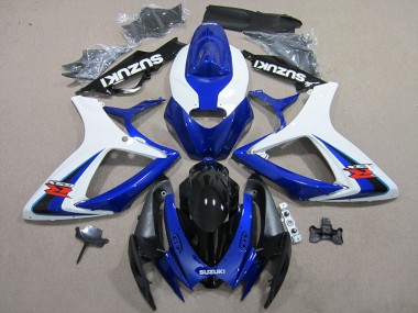 Azul Branco Moto Plásticos Suzuki GSXR 600 K6 06-07