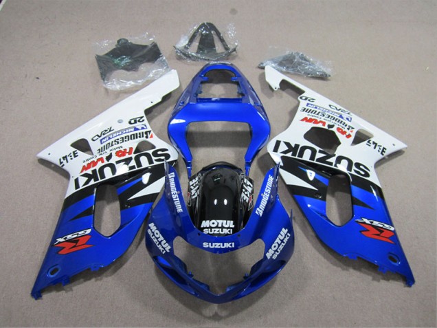Azul Branco Motul Abs Carenagem Moto Suzuki GSXR 600 K1 K2 K3 01-03 Azul Branco Motul Abs Carenagem Moto Suzuki GSXR 600 K1 K2 K3 01-03