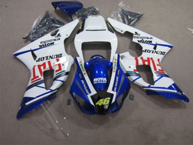 Azul Branco Motul Dunlop 46 Kit Completo Carenagem Moto Yamaha R1 09-11