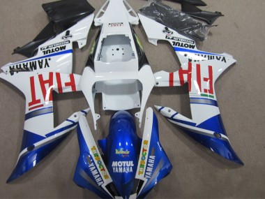 Azul Branco Motul Fiat Abs Kit Completos Carenagem Moto Yamaha R1 02-03