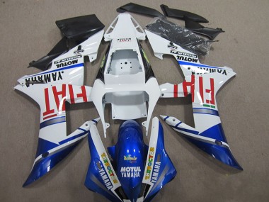 Azul Branco Motul Fiat Carenagem Moto & Plástico Moto Yamaha R1 04-06