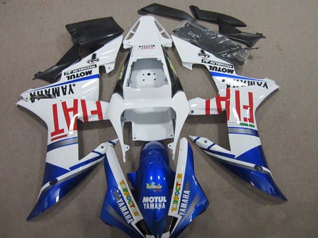 Azul Branco Motul Fiat Carenagem Moto & Plástico Moto Yamaha R1 04-06 Azul Branco Motul Fiat Carenagem Moto & Plástico Moto Yamaha R1 04-06