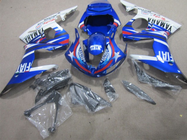 Azul Branco Motul Fiat Carroçaria Moto Yamaha R1 02-03 Azul Branco Motul Fiat Carroçaria Moto Yamaha R1 02-03