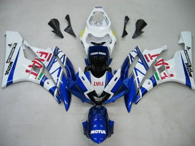 Azul Branco Motul Vermelho Fiat Carenagem Moto Yamaha R6 06-07 Azul Branco Motul Vermelho Fiat Carenagem Moto Yamaha R6 06-07